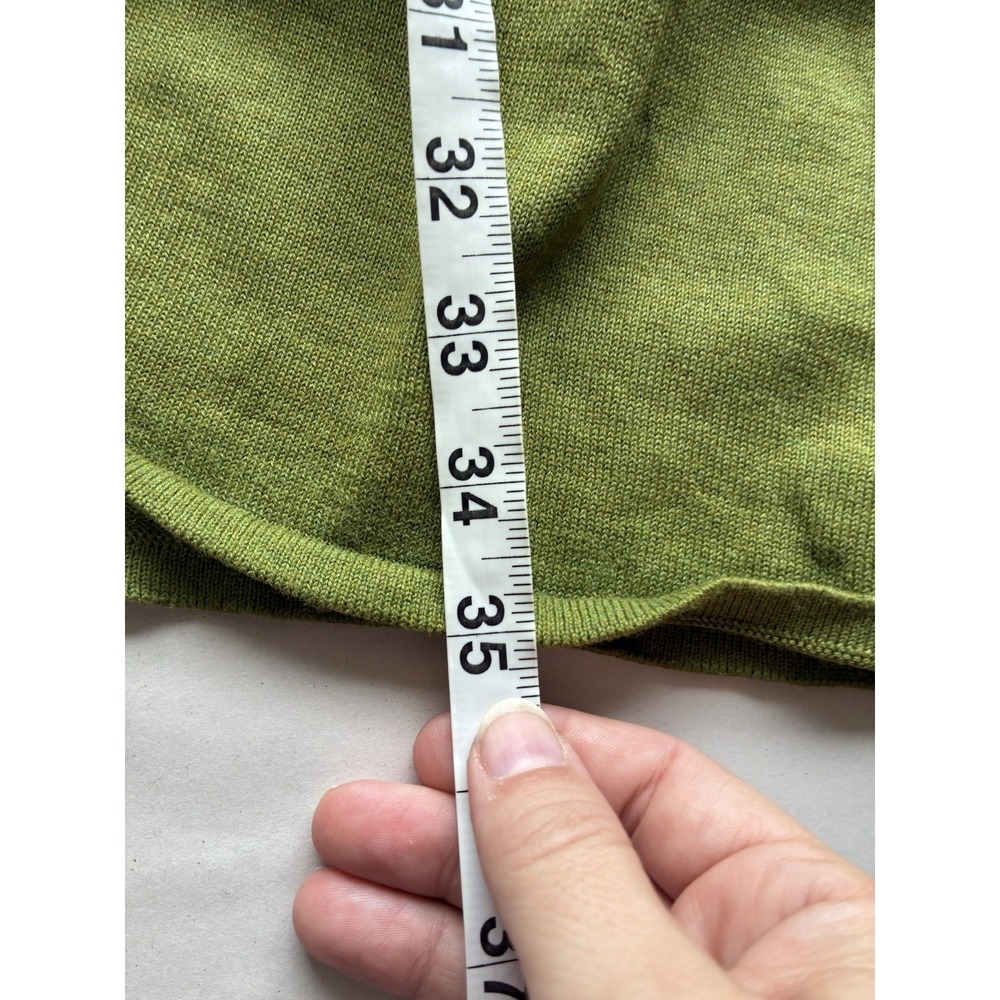 Bryn Walker Tinic Tank Top Sz Large Green 100% Cotton Cinched Front - Picture 8 of 9
